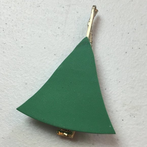 Handmade Christmas Tree Ornament Polymer Clay Recycled Costume Jewelry - Picture 8 of 10